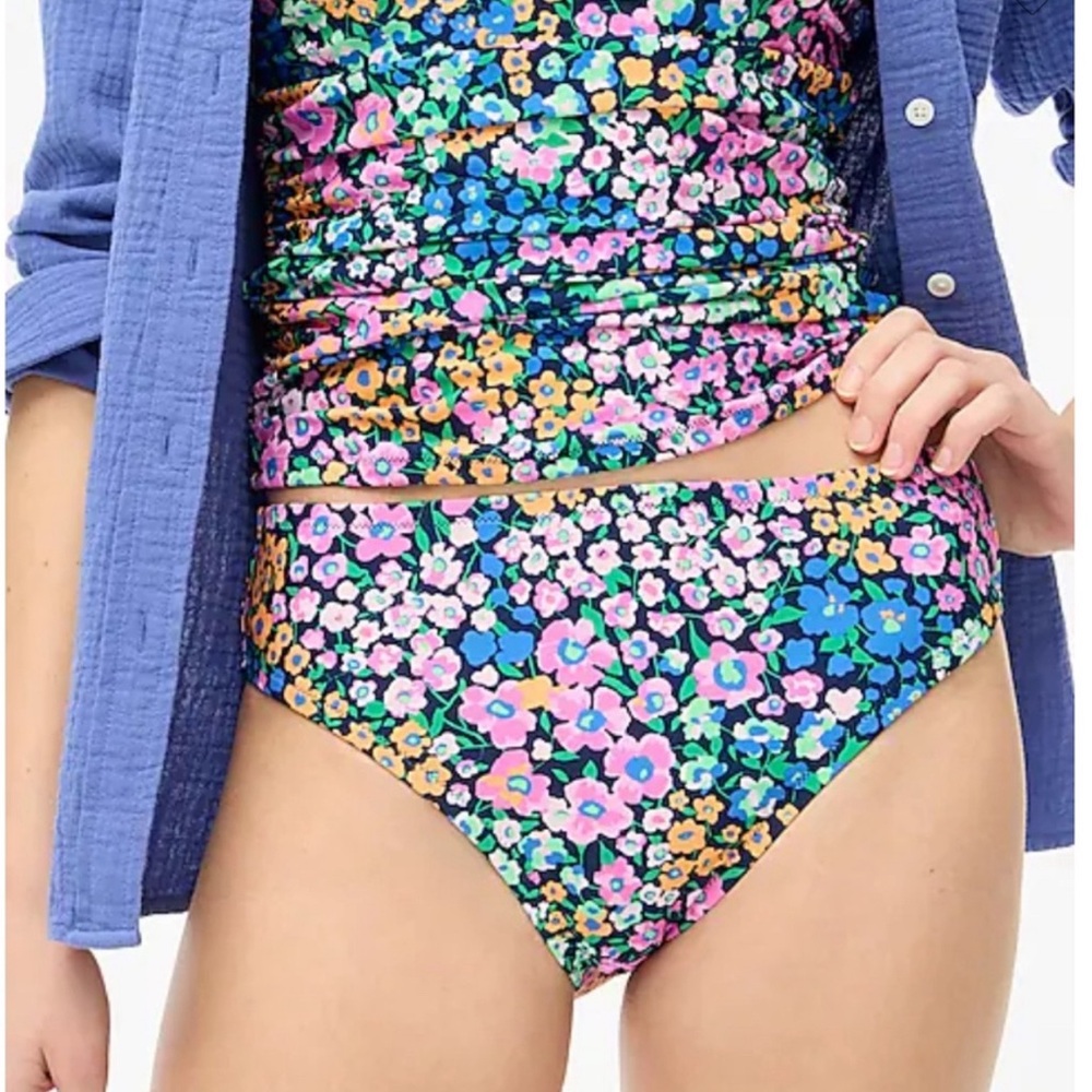 J CREW Strapless Bikini Top with Mid-Rise Bottom